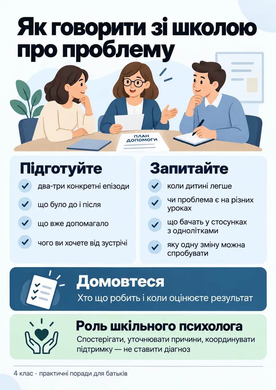 Пам’ятка для батьків: розмова зі школою